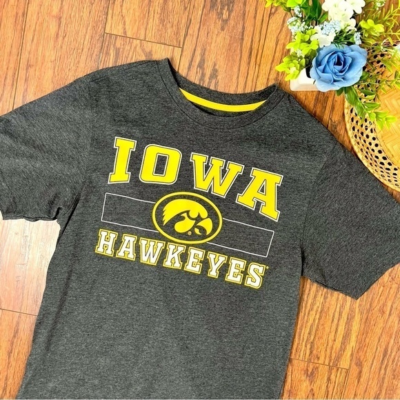University Iowa Hawkeye Grey Unisex Herkey Short Sleeve Crewneck T-Shirt Small - Picture 12 of 14